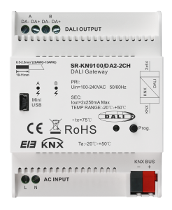 SUNRICHER- bramka KNX DALI, SR-KN9100/DA2-2CH
